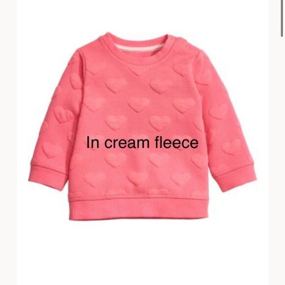 [h & m] cream fleece sweatshirt with snap neck #10 - Picture 1 of 6